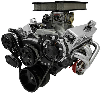 Big Block Chevy Sport Track Serpentine System - AC & ALT - Black