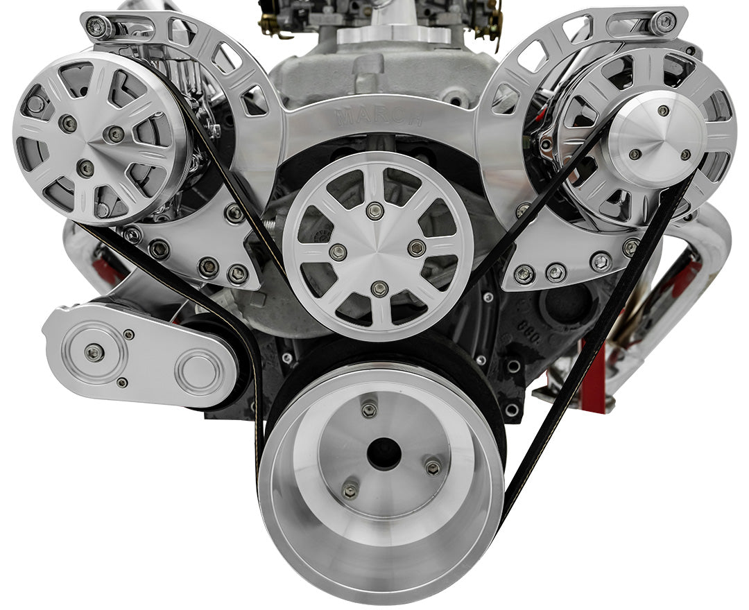 Big Block Chevy Sport Track Serpentine System - AC & ALT