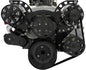 Big Block Chevy Sport Track Serpentine System - AC & PS - Saginaw-Key - Black