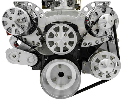 Big Block Chevy Sport Track Serpentine System - AC & PS - Saginaw-Key