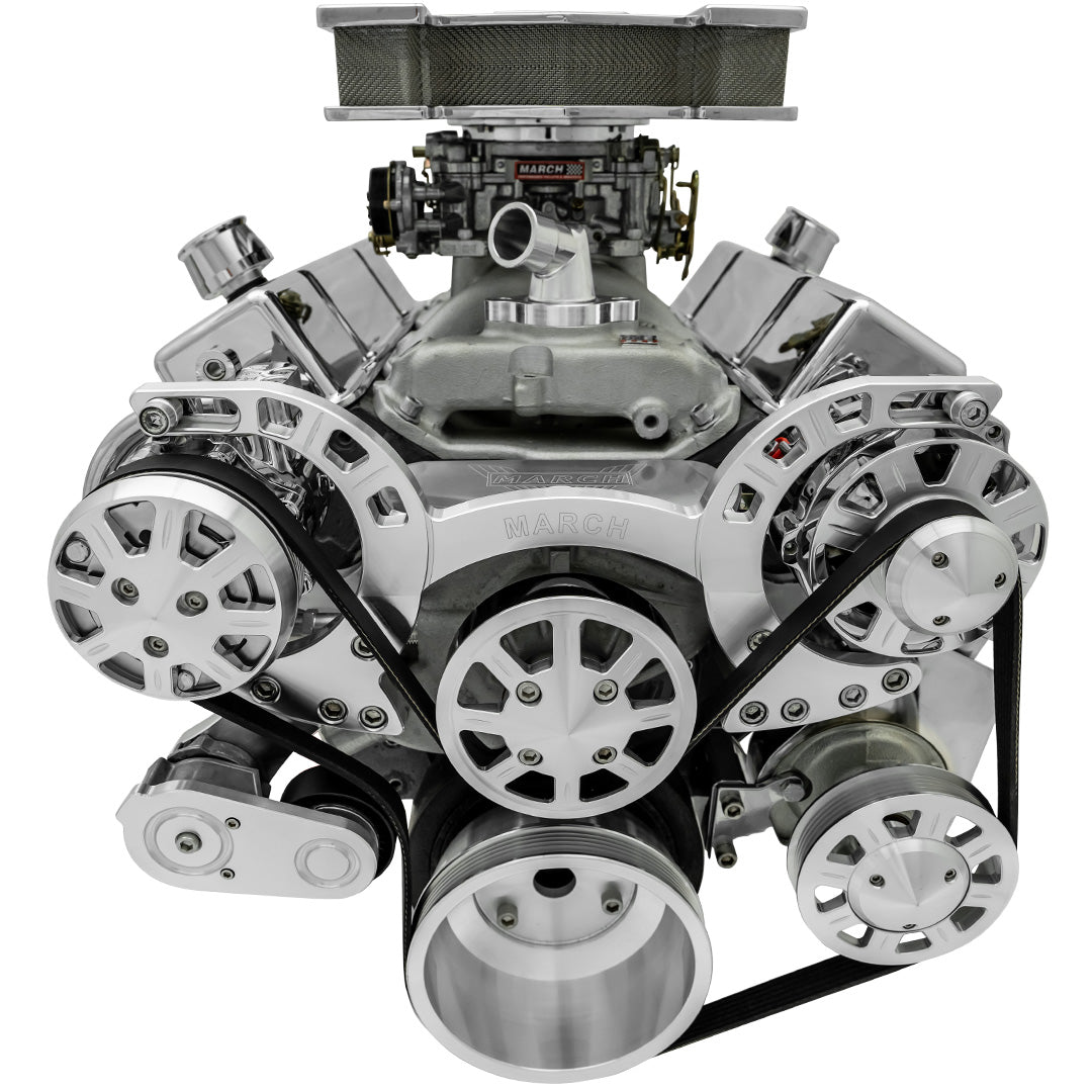 Big Block Chevy Sport Track Serpentine System - AC & PS - Saginaw-Key
