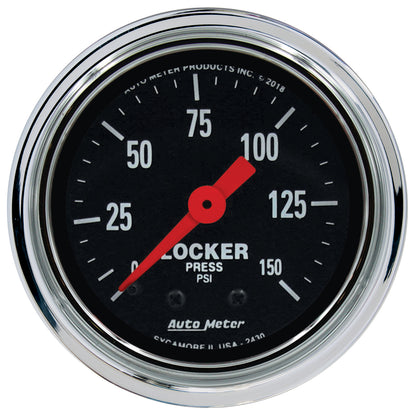 2-1/16 In. AIR LOCKER PRESSURE 0-150 PSI TRADITIONAL CHROME