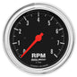 3-3/8 In. IN-DASH TACHOMETER 0-8000 RPM TRADITIONAL CHROME