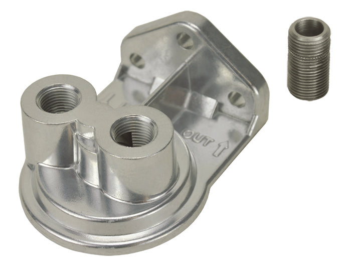 Single Ports Up 1/4" NPT Remote Filter Mount With 3/4"-16 Filter Threads