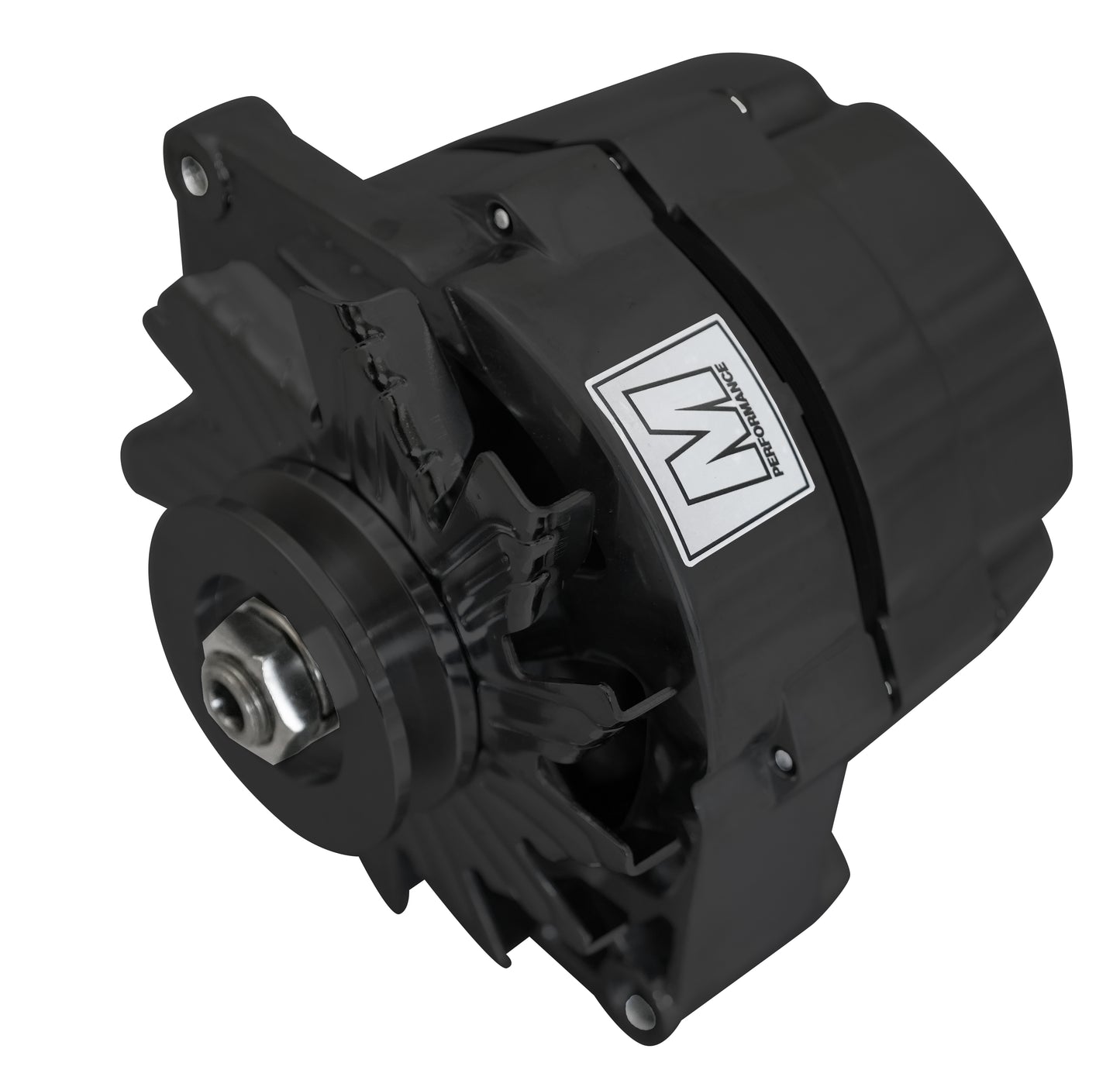 March Ultra Series 10SI Alternator  100 Amp  12V  1 Wire Install  Black Finish