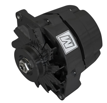 March Ultra Series 10SI Alternator  100 Amp  12V  1 Wire Install  Black Finish