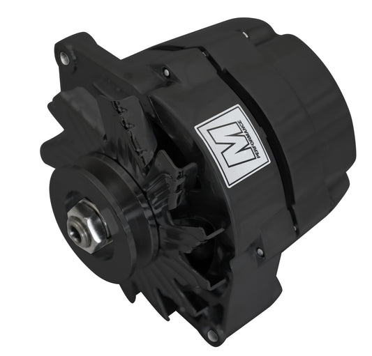 March Ultra Series 10SI Alternator  100 Amp  12V  1 Wire Install  Black Finish