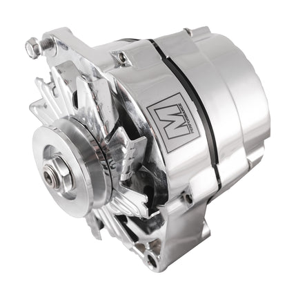 March Ultra Series 10SI Alternator  100 Amp  12V  1 Wire Install  Chrome Finish