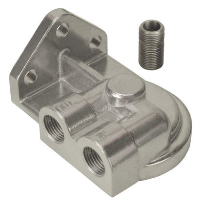 Single Left 1/2" NPT Port Filter Mount With 3/4"-16 Filter Threads