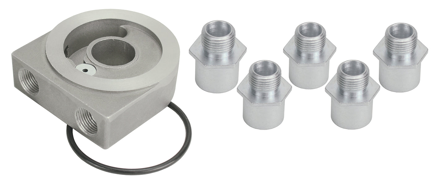 Low Profile Pressure Relief Sandwich Adapter W/ 3/8" NPT Ports & 22x1.5mm Thread