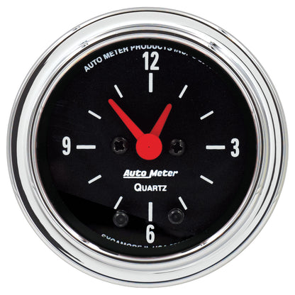 2-1/16 In. CLOCK 12 HOUR TRADITIONAL CHROME