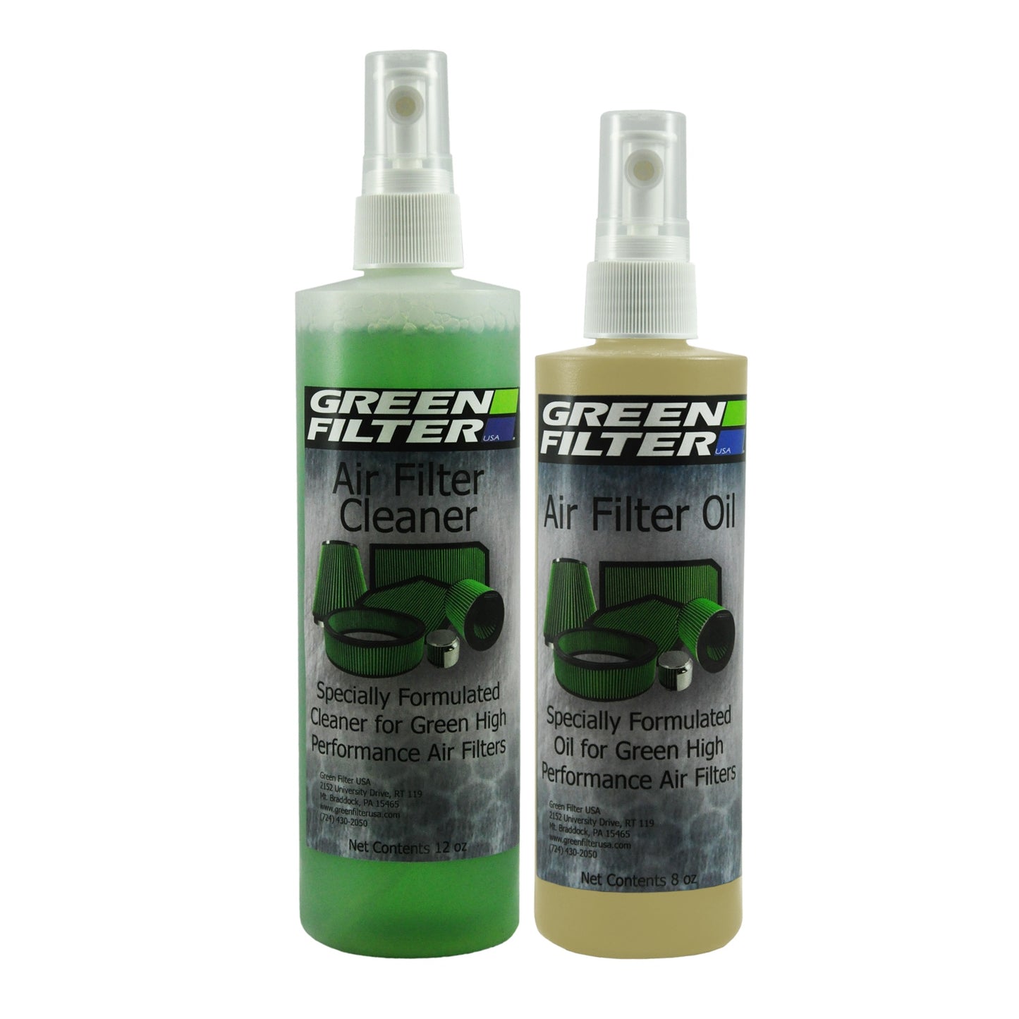 Green Filter USA - Air Filter Cleaner And Synthetic Oil Kit - Clear - 2800