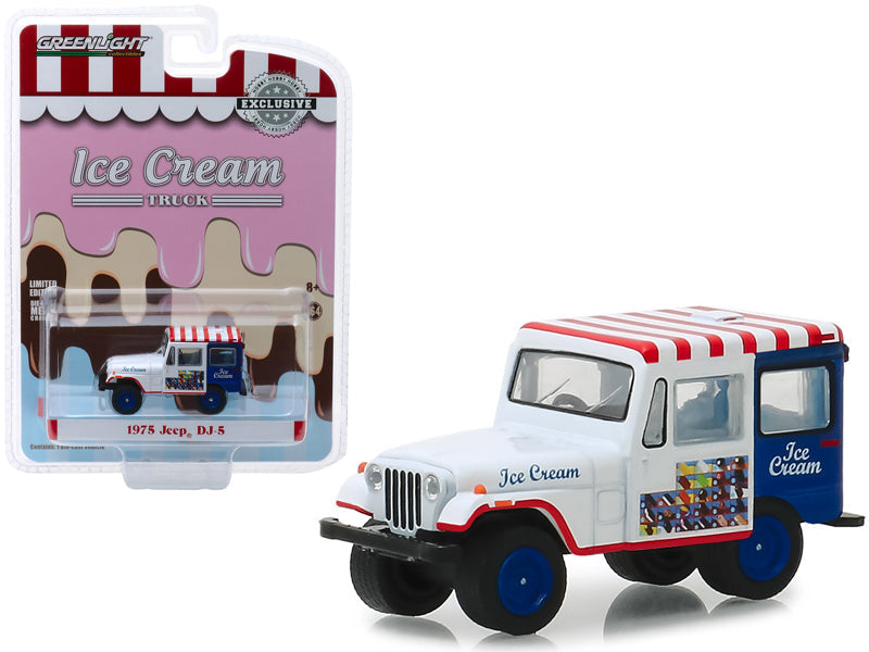 1975 Jeep DJ-5 Ice Cream Truck "Hobby Exclusive" 1/64 Diecast Model Car by Greenlight  free shipping USA