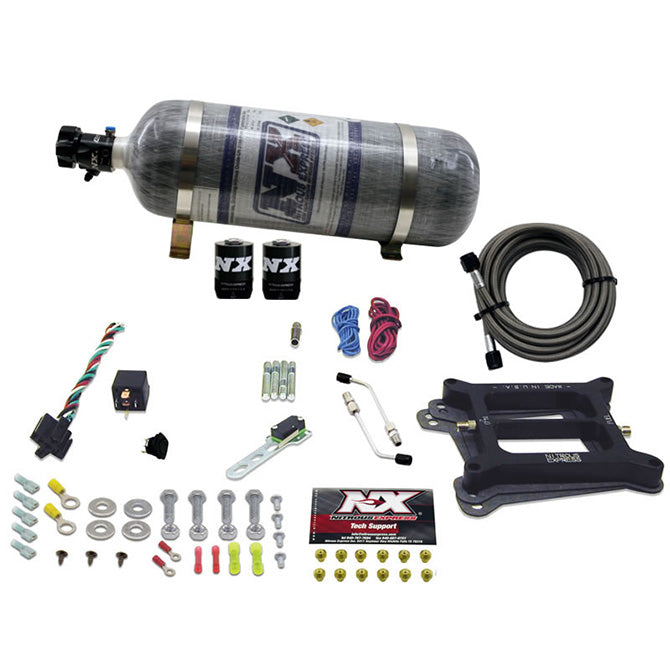 Nitrous Express - 4150 4-BBL/GASOLINE (50-100-150-200-250-300HP) WITH COMPOSITE BOTTLE - 30040-12