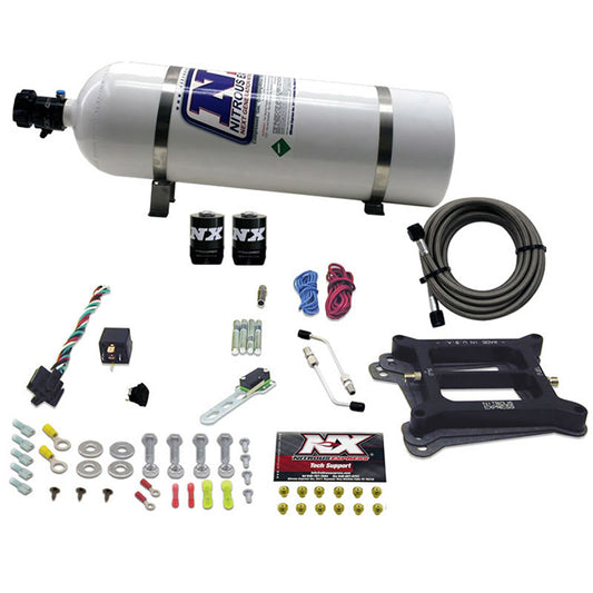 Nitrous Express - 4150 4-BBL/ALCOHOL (50-100-150-200-250-300HP) WITH 15LB BOTTLE - 30045-15
