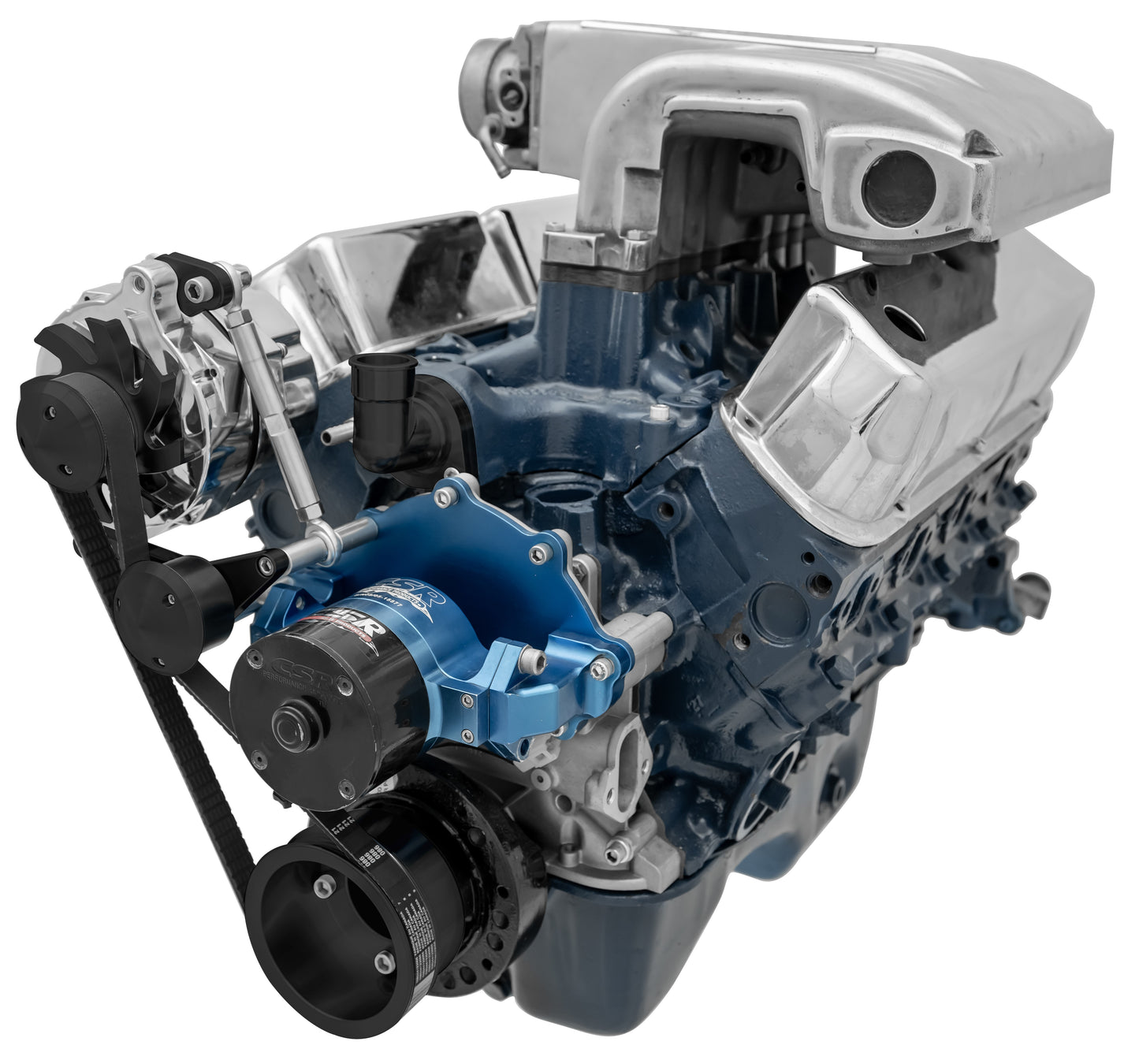 Small Block Ford Serpentine Conversion Deluxe - 302 - EWP - ALT Only - Black