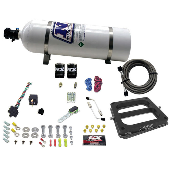 Nitrous Express -  Dominator/GASOLINE (50-100-150-200-250-300HP) WITH 15LB BOTTLE - 30070-15