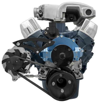 Small Block Ford Serpentine Conversion Ultra - 302 - EWP - ALT Only - Black