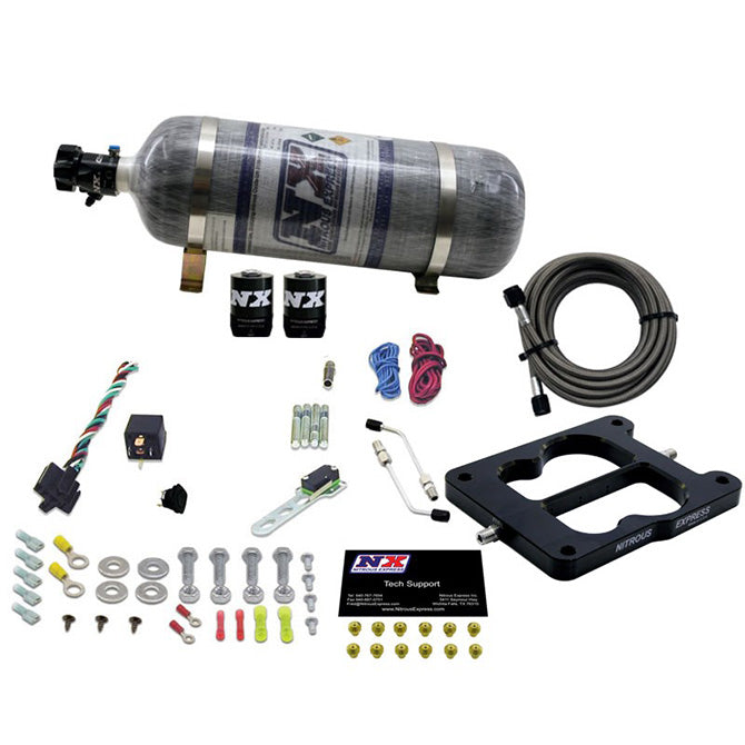 Nitrous Express - Q-JET/HOLLEY SPREAD BORE (50-100-150-200-250-300HP) WITH COMPOSITE BOTTLE - 30080-12