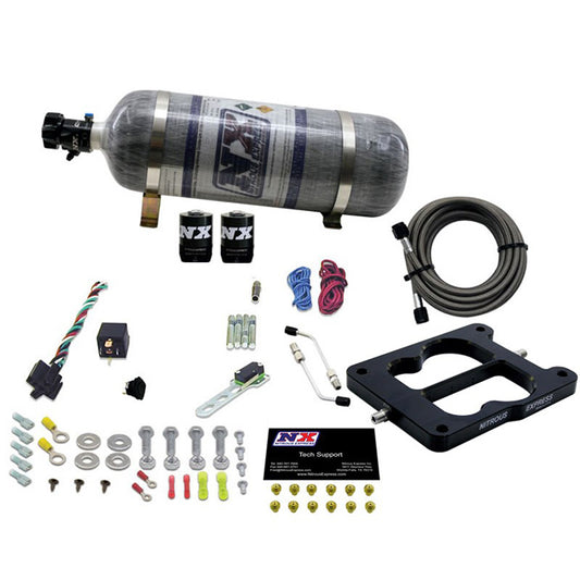 Nitrous Express - Q-JET/HOLLEY SPREAD BORE (50-100-150-200-250-300HP) WITH COMPOSITE BOTTLE - 30080-12