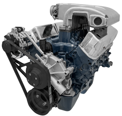 Small Block Ford High Flow Serpentine Conversion Deluxe - 302 - ALT Only - Black