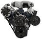 Small Block Ford High Flow Serpentine Conversion - 351W - PS - Reverse - Black