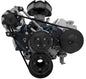 Small Block Ford Serpentine Conversion; Mid-Mount - 302 - PS-Saginaw - Black