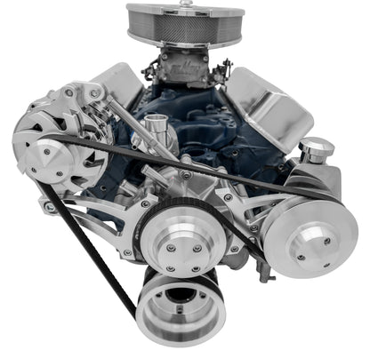 Small Block Ford Serpentine Conversion Ultra - Mid-Mount - 302 - PS-Saginaw