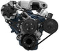 Small Block Ford Serpentine Conversion Deluxe - 351W - PS - Reverse - Black