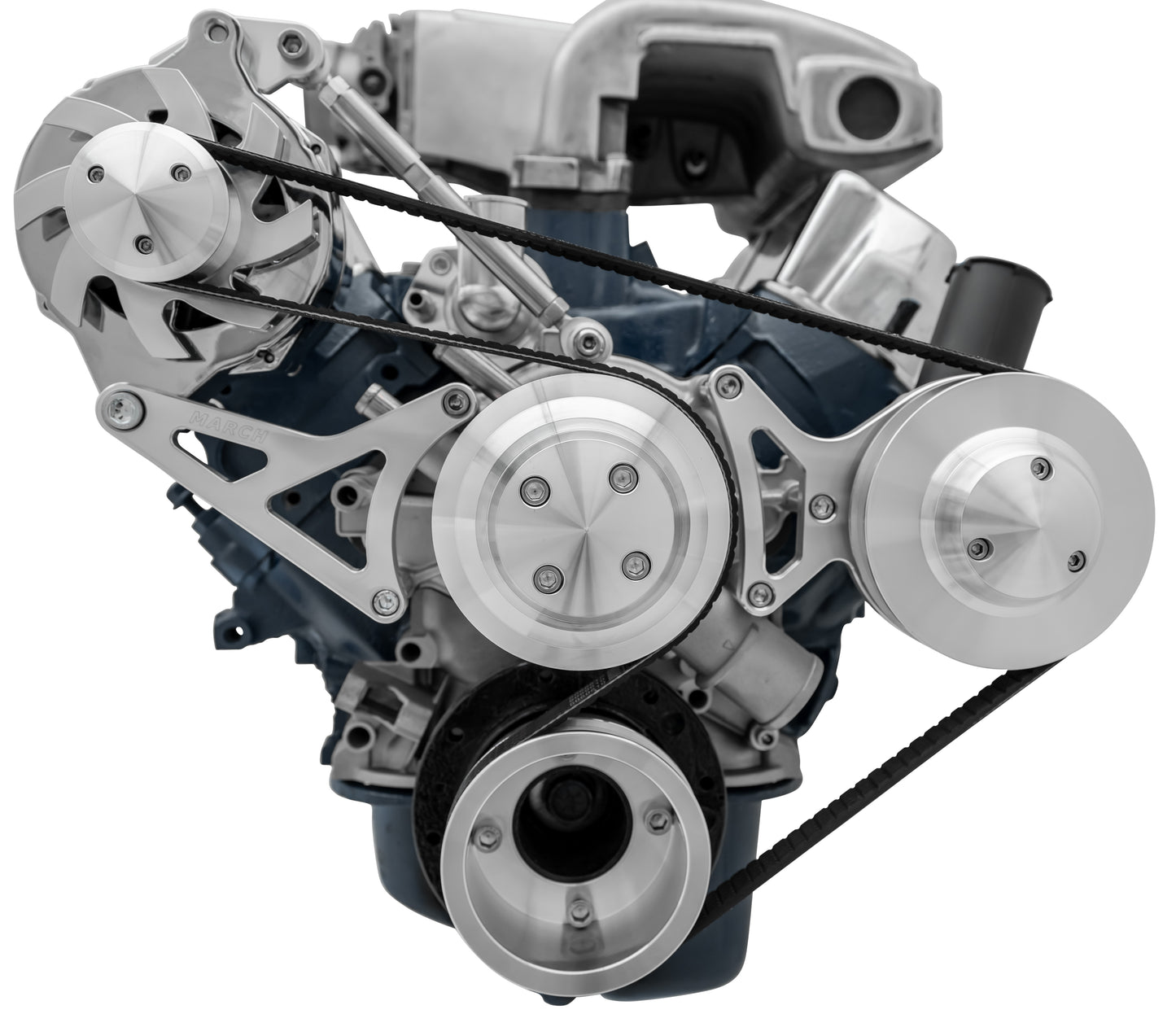 Small Block Ford Serpentine Conversion Deluxe - 351W - PS - Reverse