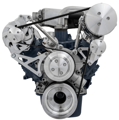 Small Block Ford High Flow Serpentine Conversion Deluxe - 302 - AC & ALT