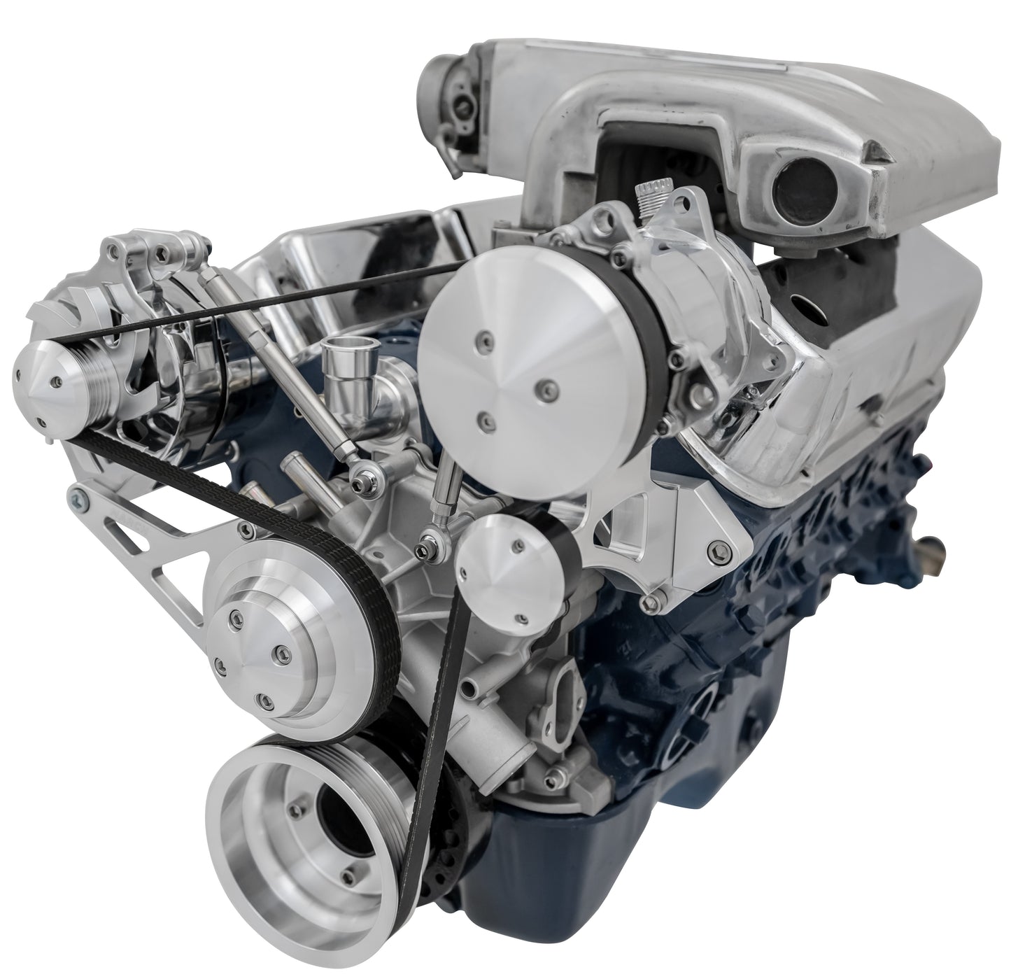 Small Block Ford High Flow Serpentine Conversion Ultra - 351W - AC & ALT