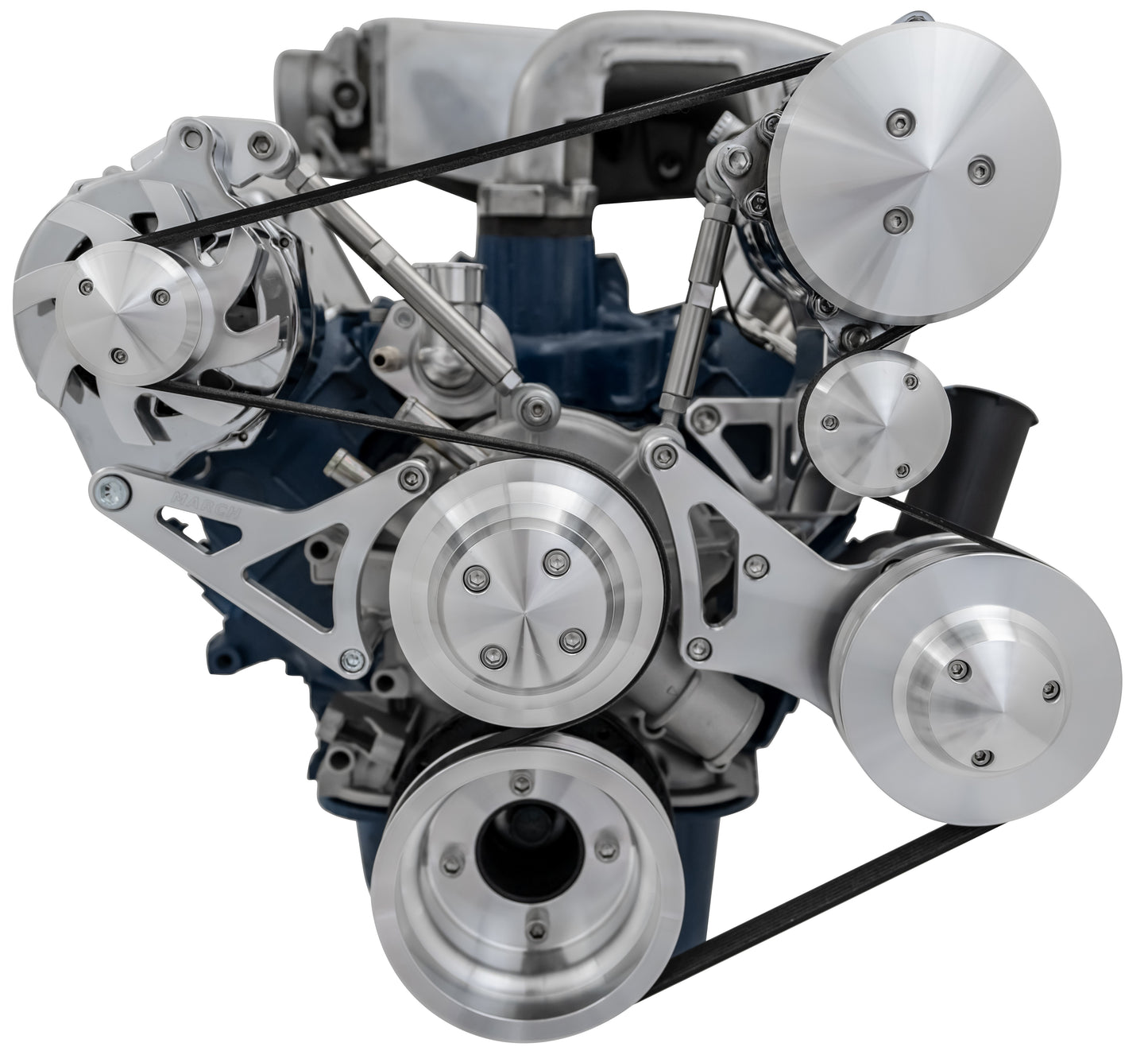 Small Block Ford High Flow Serpentine Conversion Deluxe - 302 - AC & PS