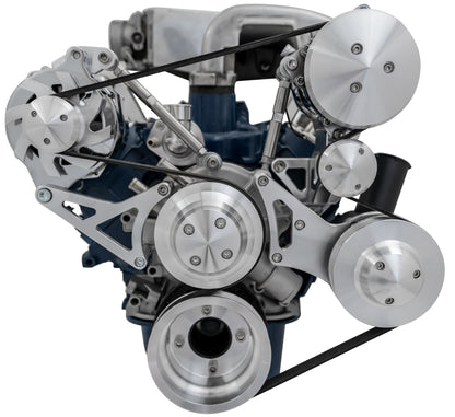 Small Block Ford High Flow Serpentine Conversion Ultra - 351W - AC & PS-Mustang