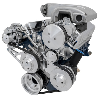 Small Block Ford High Flow Serpentine Conversion Ultra - 351W - AC & PS-Mustang