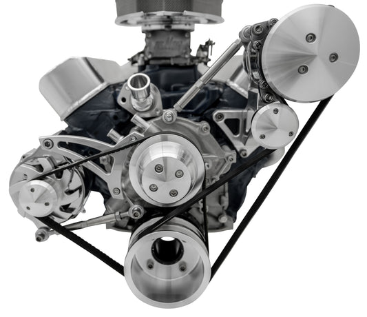 Small Block Ford Serpentine Conversion Ultra - 351W - Early - 4 Bolt - AC & ALT