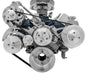 Small Block Ford Serpentine System; 351W; 4 Bolt; Reverse; AC & PS-Saginaw