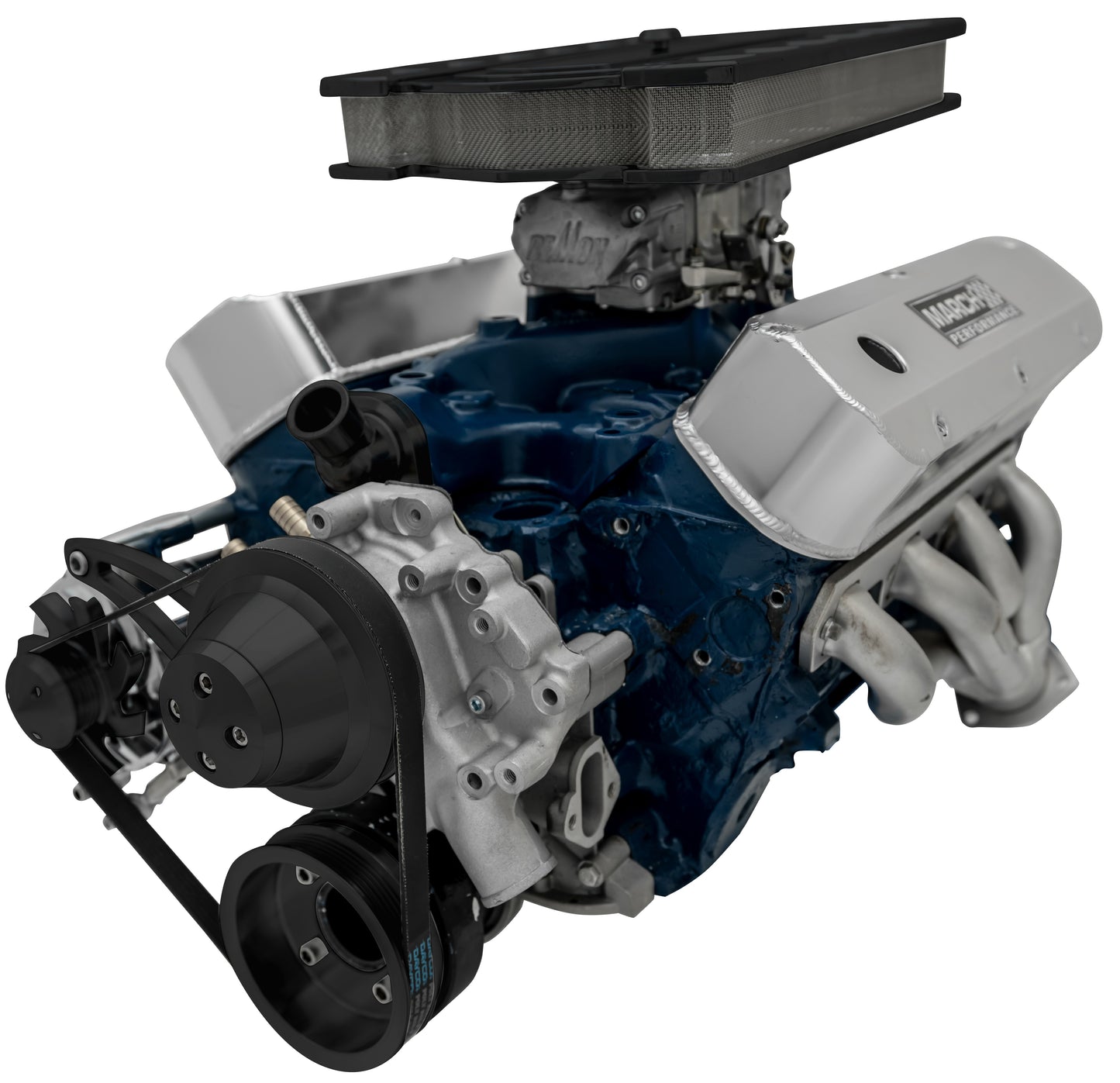Small Block Ford Serpentine Conversion - ALT Only - Early - 3 Bolt - 302 - Black