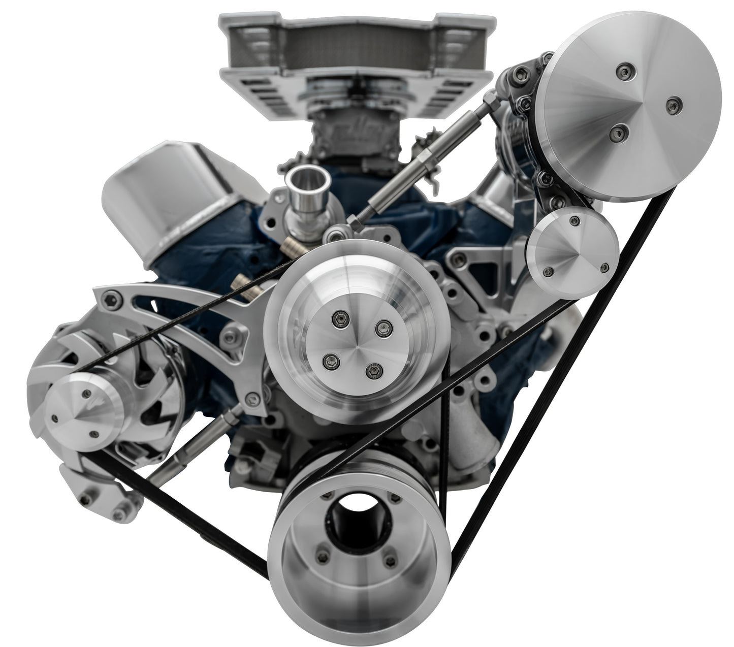 Small Block Ford Serpentine Conversion - Ultra - 302 - Late - 4 Bolt - AC & ALT