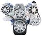 Small Block Ford Evolution Serpentine System W/ AC  PS & ALT. 4 Bolt. Clear.