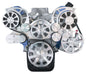 Small Block Ford Evolution Serpentine System W/ AC  PS & ALT. 3 Bolt. Clear.