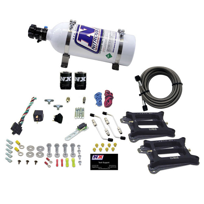 Nitrous Express - DUAL/4150/GASOLINE (50-100-150-200-250-300HP) WITH 5LB BOTTLE - 30240-05