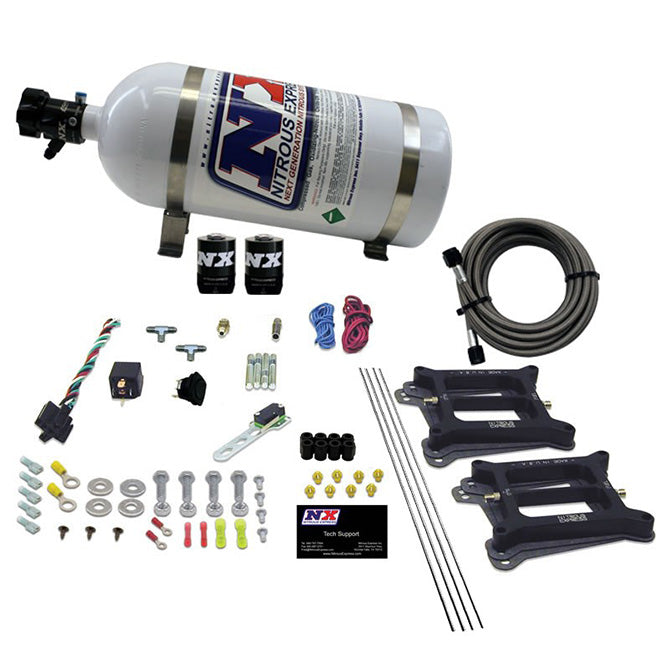 Nitrous Express - DUAL/4150/ALCOHOL (50-100-150-200-250-300HP) WITH 10LB BOTTLE - 30245-10