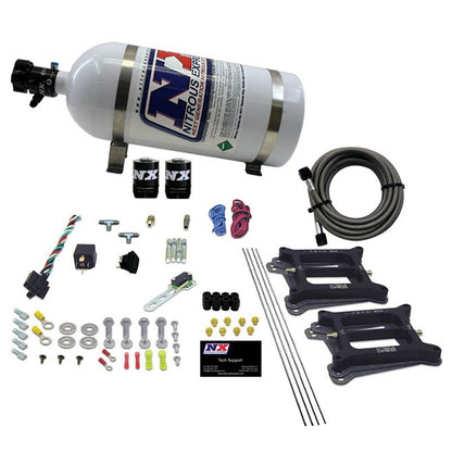 Nitrous Express - DUAL/4150/ALCOHOL (50-100-150-200-250-300HP) WITH 10LB BOTTLE - 30245-10