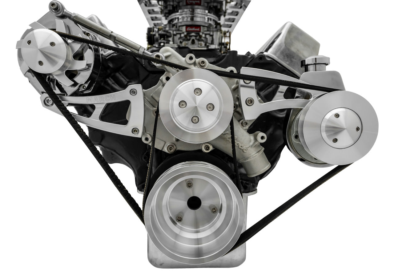 Big Block Ford Serpentine Conversion Ultra - PS - Saginaw-Key