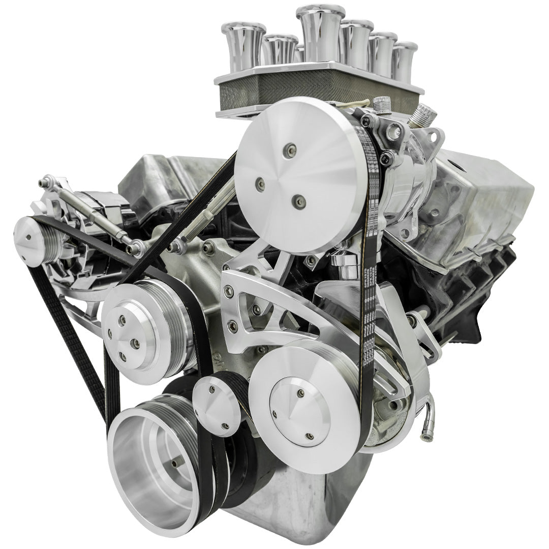 Big Block Ford Serpentine Conversion Ultra - AC & PS - 508 - Saginaw-Press