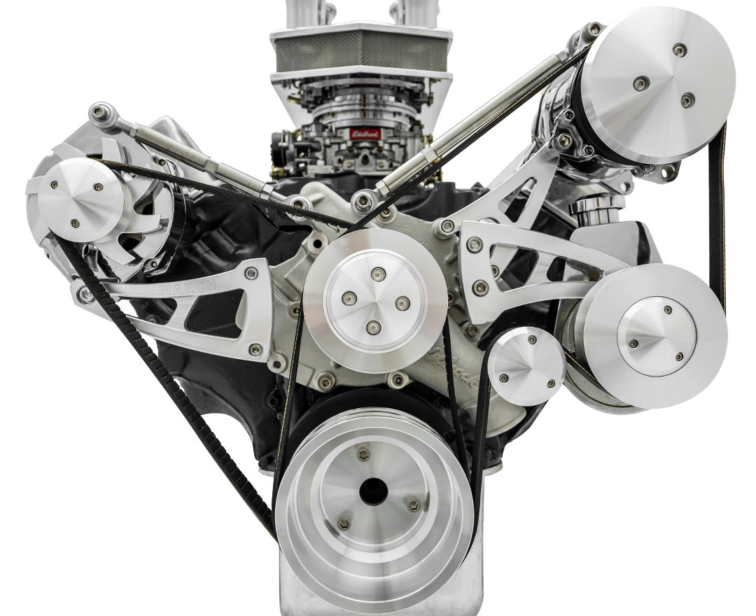 Big Block Ford Serpentine Conversion Ultra - AC & PS - 508 - Saginaw-Press