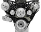 Big Block Ford Style Track Serpentine System - AC & ALT - Black Onyx