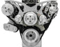 Big Block Ford Style Track Serpentine System - AC & ALT - Chrome
