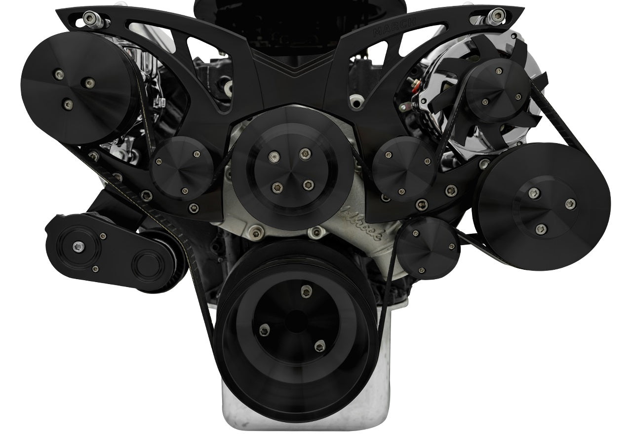 Big Block Ford All Inclusive Black Style Track Serpentine System (AC/PS/ALT)
